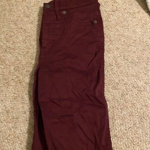 Maroon Madewell skinny jeans